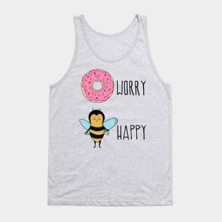 Donut Worry, Bee Happy Tank Top